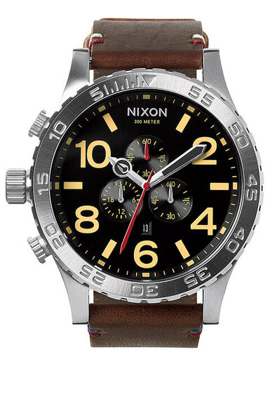 Nixon - The 51-30 Chrono Leather Watch Gov't & Military  